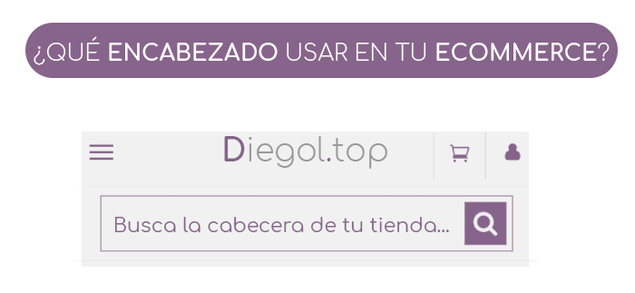 menu buscador carrito en ecommerce