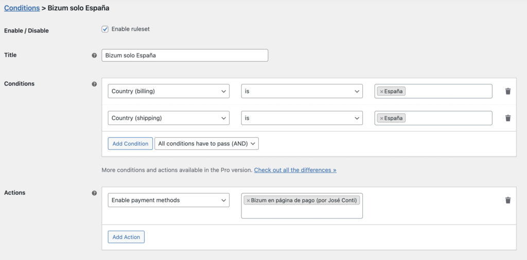 pagos condicionales woocommerce
