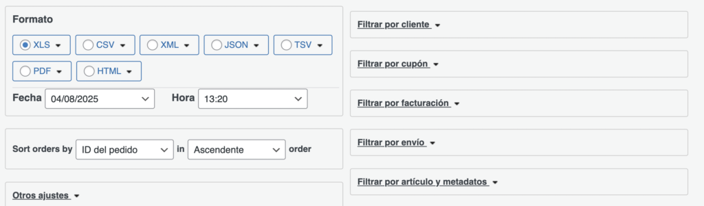 sacar hoja pedidos woocommerce