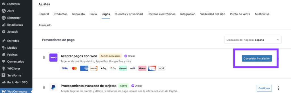 autocompletar direccion checkout woopayments