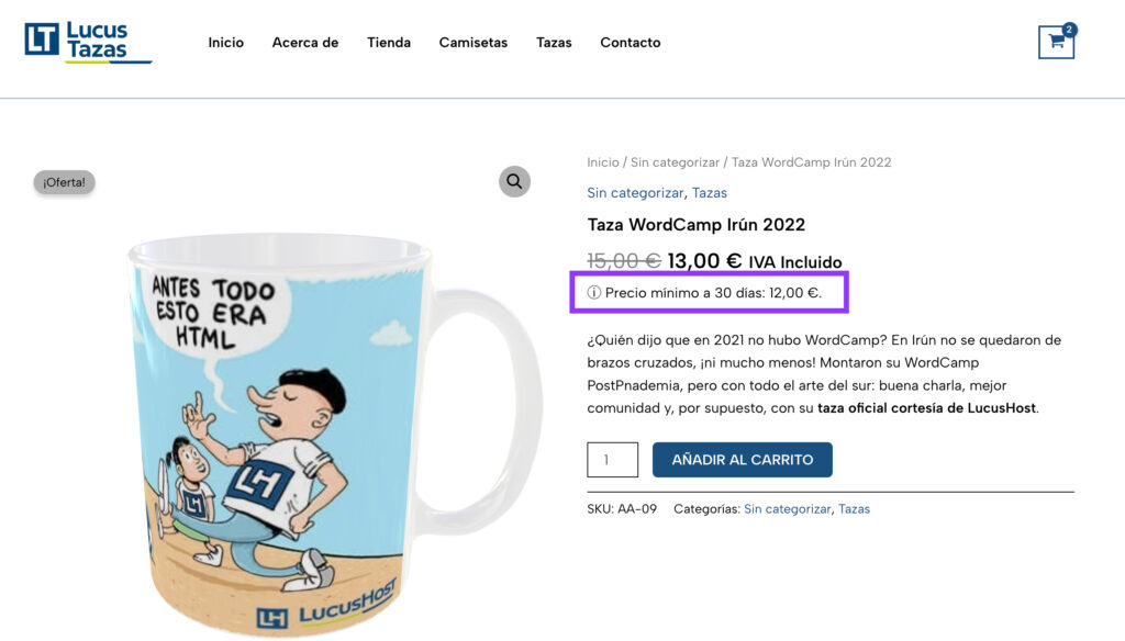 mejor plugin mostrar precio mas bajo