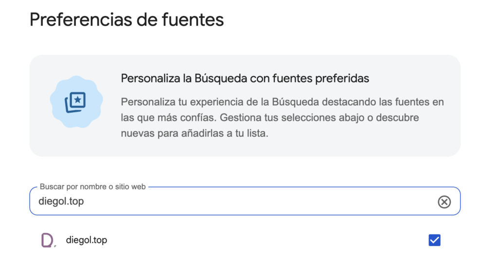 anadir fuente preferida google